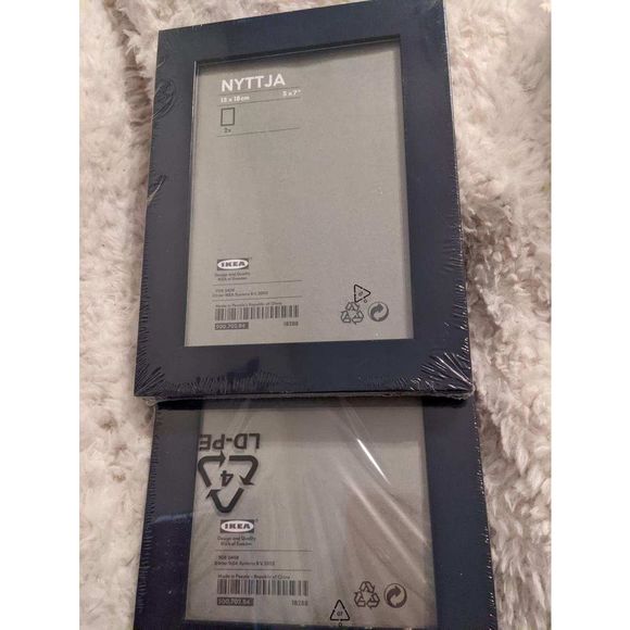 IKEA Accents Ikea Nyttja Blue Picture Frame Set 2 3x18cm 5x7 Frames